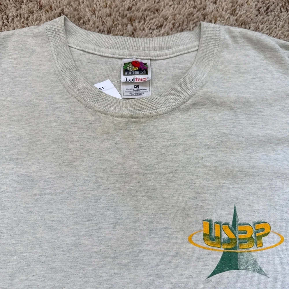 Vintage 2000 Alien Interdiction USBP Fruit of the Loom T-Shirt XL Gray Humor